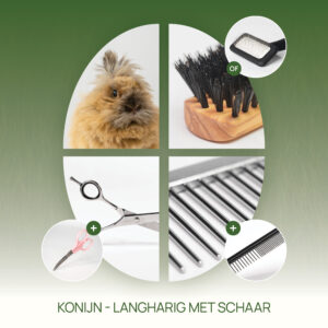 KoHoKa Konijnen Vachtverzorgingspakket – Langharig met schaar